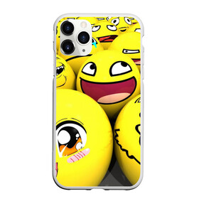 Чехол для iPhone 11 Pro Max матовый ЖЕЛТЫЕ СМАЙЛИКИ: в городе Новоалтайск, Силикон | | emoji | настроение | позитив | смайлики | смайлы | стикеры | текстура смайл | улыбки | фон смайл | эмодзи