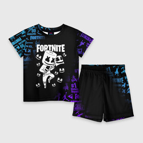 Детский костюм с шортами 3D с принтом FORTNITE MARSHMELLO в городе Новоалтайск,  |  | Тематика изображения на принте: fnchap2 | fortnite | fortnite 2 | fortnite x | marshmello | ninja | ninja hyper streamer | ninja streamer | streamer | tyler blevins | маршмелло | ниндзя | фортнайт | фортнайт 2 | фортнайт глава 2
