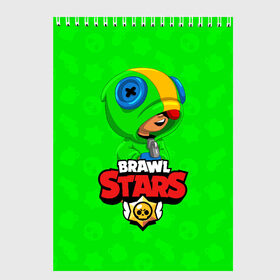 Скетчбук с принтом BRAWL STARS LEON в городе Новоалтайск, 100% бумага
 | 48 листов, плотность листов — 100 г/м2, плотность картонной обложки — 250 г/м2. Листы скреплены сверху удобной пружинной спиралью | brawl stars | bull | colt | crow | leon | stars | берли | бо | брок | ворон | джесси | динамайк | дэррил | кольт | леон | мортис | нита | пайпер | пенни | поко | пэм | рикошет | спайк | фрэнк | шелли | эль примо