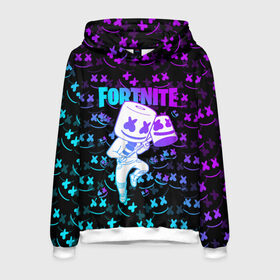 Мужская толстовка 3D с принтом FORTNITE MARSHMELLO в городе Новоалтайск, 100% полиэстер | двухслойный капюшон со шнурком для регулировки, мягкие манжеты на рукавах и по низу толстовки, спереди карман-кенгуру с мягким внутренним слоем. | fnchap2 | fortnite | fortnite 2 | fortnite x | marshmello | ninja | ninja hyper streamer | ninja streamer | streamer | tyler blevins | маршмелло | ниндзя | фортнайт | фортнайт 2 | фортнайт глава 2