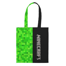 Шоппер 3D с принтом MINECRAFT в городе Новоалтайск, 100% полиэстер | Плотность: 200 г/м2; Размер: 34×35 см; Высота лямок: 30 см | game | minecraft | блоки | игра | квадраты | компьютерная игра | крипер | майнкрафт