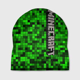 Шапка 3D с принтом MINECRAFT в городе Новоалтайск, 100% полиэстер | универсальный размер, печать по всей поверхности изделия | game | minecraft | блоки | игра | квадраты | компьютерная игра | крипер | майнкрафт