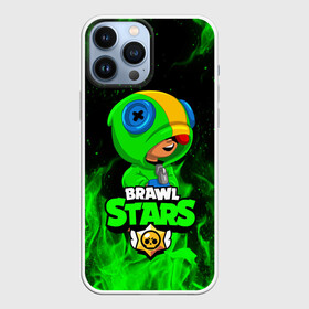 Чехол для iPhone 13 Pro Max с принтом BRAWL STARS LEON | ЛЕОН ЗЕЛЁНЫЙ ОГОНЬ в городе Новоалтайск,  |  | Тематика изображения на принте: brawl stars | bull | colt | crow | leon | stars | берли | бо | брок | ворон | джесси | динамайк | дэррил | кольт | леон | мортис | нита | пайпер | пенни | поко | пэм | рикошет | спайк | фрэнк | шелли | эль примо