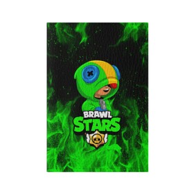 Обложка для паспорта матовая кожа с принтом BRAWL STARS LEON в городе Новоалтайск, натуральная матовая кожа | размер 19,3 х 13,7 см; прозрачные пластиковые крепления | brawl stars | bull | colt | crow | leon | stars | берли | бо | брок | ворон | джесси | динамайк | дэррил | кольт | леон | мортис | нита | пайпер | пенни | поко | пэм | рикошет | спайк | фрэнк | шелли | эль примо