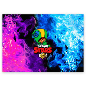 Поздравительная открытка с принтом BRAWL STARS LEON в городе Новоалтайск, 100% бумага | плотность бумаги 280 г/м2, матовая, на обратной стороне линовка и место для марки
 | brawl stars | bull | colt | crow | leon | stars | берли | бо | брок | ворон | джесси | динамайк | дэррил | кольт | леон | мортис | нита | пайпер | пенни | поко | пэм | рикошет | спайк | фрэнк | шелли | эль примо