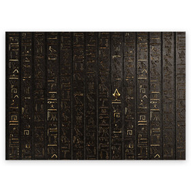 Поздравительная открытка с принтом Egypt Hieroglyphs в городе Новоалтайск, 100% бумага | плотность бумаги 280 г/м2, матовая, на обратной стороне линовка и место для марки
 | egypt | symbol | египет | знаки | иероглифы | надпись | символы