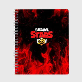 Тетрадь с принтом BRAWL STARS в городе Новоалтайск, 100% бумага | 48 листов, плотность листов — 60 г/м2, плотность картонной обложки — 250 г/м2. Листы скреплены сбоку удобной пружинной спиралью. Уголки страниц и обложки скругленные. Цвет линий — светло-серый
 | Тематика изображения на принте: brawl stars | bull | colt | crow | leon | stars | берли | бо | брок | ворон | джесси | динамайк | дэррил | кольт | леон | мортис | нита | пайпер | пенни | поко | пэм | рикошет | спайк | фрэнк | шелли | эль примо
