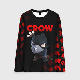 Мужской лонгслив 3D с принтом BRAWL STARS CROW в городе Новоалтайск, 100% полиэстер | длинные рукава, круглый вырез горловины, полуприлегающий силуэт | brawl stars | bull | colt | crow | leon | stars | берли | бо | брок | ворон | джесси | динамайк | дэррил | кольт | леон | мортис | нита | пайпер | пенни | поко | пэм | рикошет | спайк | фрэнк | шелли | эль примо