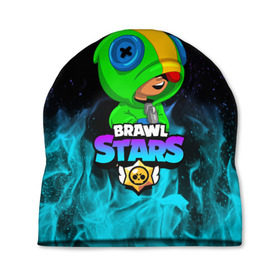 Шапка 3D с принтом BRAWL STARS LEON в городе Новоалтайск, 100% полиэстер | универсальный размер, печать по всей поверхности изделия | brawl stars | bull | colt | crow | leon | stars | берли | бо | брок | ворон | джесси | динамайк | дэррил | кольт | леон | мортис | нита | пайпер | пенни | поко | пэм | рикошет | спайк | фрэнк | шелли | эль примо