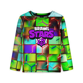 Детский лонгслив 3D с принтом BRAWL STARS в городе Новоалтайск, 100% полиэстер | длинные рукава, круглый вырез горловины, полуприлегающий силуэт
 | 
