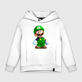 Детское худи Oversize хлопок с принтом Luigis Mansion в городе Новоалтайск, френч-терри — 70% хлопок, 30% полиэстер. Мягкий теплый начес внутри —100% хлопок | боковые карманы, эластичные манжеты и нижняя кромка, капюшон на магнитной кнопке | game | luigis mansion | mario | nintendo | видеоигра | игра | луиджи | марио | привидение | призрак