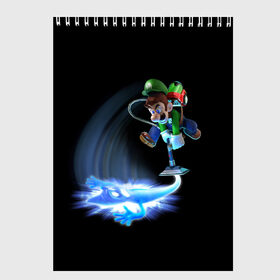 Скетчбук с принтом Luigis Mansion в городе Новоалтайск, 100% бумага
 | 48 листов, плотность листов — 100 г/м2, плотность картонной обложки — 250 г/м2. Листы скреплены сверху удобной пружинной спиралью | Тематика изображения на принте: game | luigis mansion | mario | nintendo | видеоигра | игра | луиджи | марио | привидение | призрак