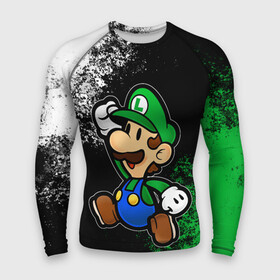 Мужской рашгард 3D с принтом Luigis Mansion в городе Новоалтайск,  |  | game | luigis mansion | mario | nintendo | видеоигра | игра | луиджи | марио | привидение | призрак
