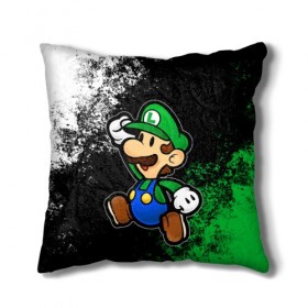 Подушка 3D с принтом Luigis Mansion в городе Новоалтайск, наволочка – 100% полиэстер, наполнитель – холлофайбер (легкий наполнитель, не вызывает аллергию). | состоит из подушки и наволочки. Наволочка на молнии, легко снимается для стирки | game | luigis mansion | mario | nintendo | видеоигра | игра | луиджи | марио | привидение | призрак