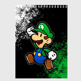 Скетчбук с принтом Luigis Mansion в городе Новоалтайск, 100% бумага
 | 48 листов, плотность листов — 100 г/м2, плотность картонной обложки — 250 г/м2. Листы скреплены сверху удобной пружинной спиралью | Тематика изображения на принте: game | luigis mansion | mario | nintendo | видеоигра | игра | луиджи | марио | привидение | призрак