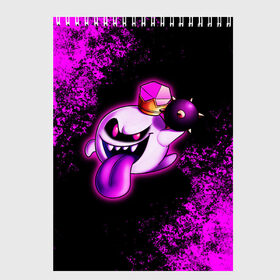Скетчбук с принтом Luigis Mansion в городе Новоалтайск, 100% бумага
 | 48 листов, плотность листов — 100 г/м2, плотность картонной обложки — 250 г/м2. Листы скреплены сверху удобной пружинной спиралью | Тематика изображения на принте: game | luigis mansion | mario | nintendo | видеоигра | игра | луиджи | марио | привидение | призрак