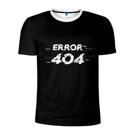 Мужская футболка 3D спортивная с принтом Error 404 в городе Новоалтайск, 100% полиэстер с улучшенными характеристиками | приталенный силуэт, круглая горловина, широкие плечи, сужается к линии бедра | 404 | error | error 404 | glitch | soul not found | windows | глитч | глич | код | компьютер | компьютеры | надпись | ошибка | ошибка 404 | прикольная | прикольные | сбой