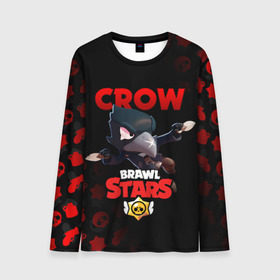 Мужской лонгслив 3D с принтом BRAWL STARS CROW в городе Новоалтайск, 100% полиэстер | длинные рукава, круглый вырез горловины, полуприлегающий силуэт | brawl stars | bull | colt | crow | leon | stars | берли | бо | брок | ворон | джесси | динамайк | дэррил | кольт | леон | мортис | нита | пайпер | пенни | поко | пэм | рикошет | спайк | фрэнк | шелли | эль примо