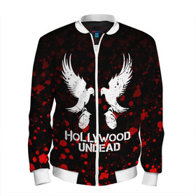 Мужской бомбер 3D с принтом HOLLYWOOD UNDEAD в городе Новоалтайск, 100% полиэстер | застегивается на молнию, по бокам два кармана без застежек, по низу бомбера и на воротнике - эластичная резинка | deuce | hollywood undead | hu | j dog | shady jeff | голливуд | голливудская нежить | даниэль мурильо | джордан террелл | джордж артур рейган | дилан альварес | мэттью сент клер | нежить
