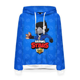 Женская толстовка 3D с принтом BRAWL STARS CROW в городе Новоалтайск, 100% полиэстер  | двухслойный капюшон со шнурком для регулировки, мягкие манжеты на рукавах и по низу толстовки, спереди карман-кенгуру с мягким внутренним слоем. | brawl stars | bull | colt | crow | leon | stars | берли | бо | брок | ворон | джесси | динамайк | дэррил | кольт | леон | мортис | нита | пайпер | пенни | поко | пэм | рикошет | спайк | фрэнк | шелли | эль примо