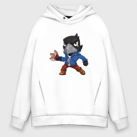 Мужское худи Oversize хлопок с принтом BRAWL STARS CROW в городе Новоалтайск, френч-терри — 70% хлопок, 30% полиэстер. Мягкий теплый начес внутри —100% хлопок | боковые карманы, эластичные манжеты и нижняя кромка, капюшон на магнитной кнопке | brawl stars | bull | colt | crow | leon | stars | берли | бо | брок | ворон | джесси | динамайк | дэррил | кольт | леон | мортис | нита | пайпер | пенни | поко | пэм | рикошет | спайк | фрэнк | шелли | эль примо
