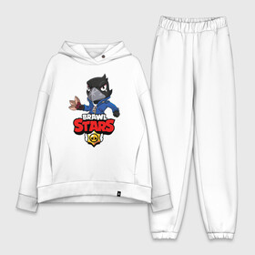Женский костюм хлопок Oversize с принтом BRAWL STARS CROW в городе Новоалтайск,  |  | brawl stars | bull | colt | crow | leon | stars | берли | бо | брок | ворон | джесси | динамайк | дэррил | кольт | леон | мортис | нита | пайпер | пенни | поко | пэм | рикошет | спайк | фрэнк | шелли | эль примо