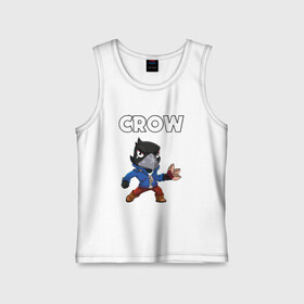 Детская майка хлопок с принтом BRAWL STARS CROW в городе Новоалтайск,  |  | brawl stars | bull | colt | crow | leon | stars | берли | бо | брок | ворон | джесси | динамайк | дэррил | кольт | леон | мортис | нита | пайпер | пенни | поко | пэм | рикошет | спайк | фрэнк | шелли | эль примо