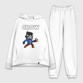 Женский костюм хлопок Oversize с принтом BRAWL STARS CROW в городе Новоалтайск,  |  | brawl stars | bull | colt | crow | leon | stars | берли | бо | брок | ворон | джесси | динамайк | дэррил | кольт | леон | мортис | нита | пайпер | пенни | поко | пэм | рикошет | спайк | фрэнк | шелли | эль примо