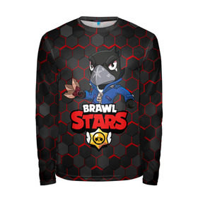 Мужской лонгслив 3D с принтом BRAWL STARS CROW в городе Новоалтайск, 100% полиэстер | длинные рукава, круглый вырез горловины, полуприлегающий силуэт | brawl stars | bull | colt | crow | leon | stars | берли | бо | брок | ворон | джесси | динамайк | дэррил | кольт | леон | мортис | нита | пайпер | пенни | поко | пэм | рикошет | спайк | фрэнк | шелли | эль примо