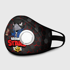 Маска из неопрена с принтом BRAWL STARS CROW в городе Новоалтайск, неопрен 100% | Форма огибающая нос. Резинки для ушей с дополнительной резинкой на затылке. Клапан для выдоха для активного дыхания при занятиях спортом. Эластичный материал маски и окантовки для лучшего растяжения и прилегания маски.  | Тематика изображения на принте: brawl stars | bull | colt | crow | leon | stars | берли | бо | брок | ворон | джесси | динамайк | дэррил | кольт | леон | мортис | нита | пайпер | пенни | поко | пэм | рикошет | спайк | фрэнк | шелли | эль примо