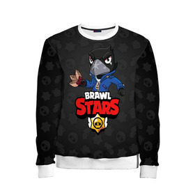 Детский свитшот 3D с принтом BRAWL STARS CROW в городе Новоалтайск, 100% полиэстер | свободная посадка, прямой крой, мягкая тканевая резинка на рукавах и понизу свитшота | Тематика изображения на принте: brawl stars | bull | colt | crow | leon | stars | берли | бо | брок | ворон | джесси | динамайк | дэррил | кольт | леон | мортис | нита | пайпер | пенни | поко | пэм | рикошет | спайк | фрэнк | шелли | эль примо