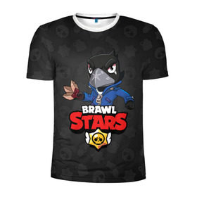 Мужская футболка 3D спортивная с принтом BRAWL STARS CROW в городе Новоалтайск, 100% полиэстер с улучшенными характеристиками | приталенный силуэт, круглая горловина, широкие плечи, сужается к линии бедра | Тематика изображения на принте: brawl stars | bull | colt | crow | leon | stars | берли | бо | брок | ворон | джесси | динамайк | дэррил | кольт | леон | мортис | нита | пайпер | пенни | поко | пэм | рикошет | спайк | фрэнк | шелли | эль примо