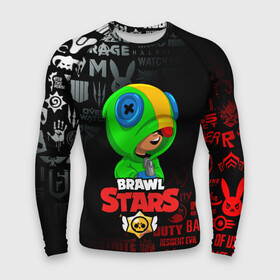 Мужской рашгард 3D с принтом BRAWL STARS LEON | ЛЕОН в городе Новоалтайск,  |  | brawl stars | bull | colt | crow | leon | stars | берли | бо | брок | ворон | джесси | динамайк | дэррил | кольт | леон | мортис | нита | пайпер | пенни | поко | пэм | рикошет | спайк | фрэнк | шелли | эль примо