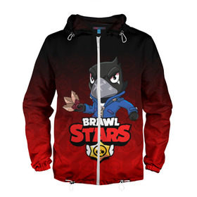 Мужская ветровка 3D с принтом BRAWL STARS CROW в городе Новоалтайск, 100% полиэстер | подол и капюшон оформлены резинкой с фиксаторами, два кармана без застежек по бокам, один потайной карман на груди | brawl stars | bull | colt | leon | stars | берли | бо | брок | джесси | динамайк | дэррил | кольт | леон | морти | нита | пайпер | пенни | поко | пэм | рикошет | спайк | фрэнк | шелли | эль примо
