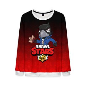 Мужской свитшот 3D с принтом BRAWL STARS CROW в городе Новоалтайск, 100% полиэстер с мягким внутренним слоем | круглый вырез горловины, мягкая резинка на манжетах и поясе, свободная посадка по фигуре | brawl stars | bull | colt | leon | stars | берли | бо | брок | джесси | динамайк | дэррил | кольт | леон | морти | нита | пайпер | пенни | поко | пэм | рикошет | спайк | фрэнк | шелли | эль примо