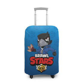 Чехол для чемодана 3D с принтом BRAWL STARS CROW в городе Новоалтайск, 86% полиэфир, 14% спандекс | двустороннее нанесение принта, прорези для ручек и колес | brawl stars | bull | colt | leon | stars | берли | бо | брок | джесси | динамайк | дэррил | кольт | леон | морти | нита | пайпер | пенни | поко | пэм | рикошет | спайк | фрэнк | шелли | эль примо