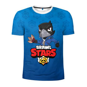 Мужская футболка 3D спортивная с принтом BRAWL STARS CROW в городе Новоалтайск, 100% полиэстер с улучшенными характеристиками | приталенный силуэт, круглая горловина, широкие плечи, сужается к линии бедра | Тематика изображения на принте: brawl stars | bull | colt | leon | stars | берли | бо | брок | джесси | динамайк | дэррил | кольт | леон | морти | нита | пайпер | пенни | поко | пэм | рикошет | спайк | фрэнк | шелли | эль примо