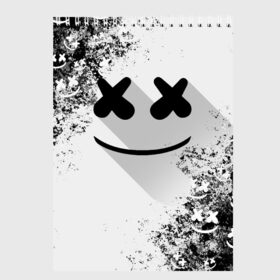 Скетчбук с принтом Marshmello в городе Новоалтайск, 100% бумага
 | 48 листов, плотность листов — 100 г/м2, плотность картонной обложки — 250 г/м2. Листы скреплены сверху удобной пружинной спиралью | dj | marshmello | usa | америка | клубная музыка | мармело | маршмелло | маршмеллоу | музыка | музыкант