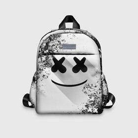 Детский рюкзак 3D с принтом Marshmello в городе Новоалтайск, 100% полиэстер | лямки с регулируемой длиной, сверху петелька, чтобы рюкзак можно было повесить на вешалку. Основное отделение закрывается на молнию, как и внешний карман. Внутри дополнительный карман. По бокам два дополнительных кармашка | dj | marshmello | usa | америка | клубная музыка | мармело | маршмелло | маршмеллоу | музыка | музыкант