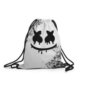 Рюкзак-мешок 3D с принтом Marshmello в городе Новоалтайск, 100% полиэстер | плотность ткани — 200 г/м2, размер — 35 х 45 см; лямки — толстые шнурки, застежка на шнуровке, без карманов и подкладки | dj | marshmello | usa | америка | клубная музыка | мармело | маршмелло | маршмеллоу | музыка | музыкант