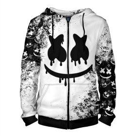 Мужская толстовка 3D на молнии с принтом Marshmello в городе Новоалтайск, 100% полиэстер | длина до линии бедра, манжеты и пояс оформлены мягкой тканевой резинкой, двухслойный капюшон со шнурком для регулировки, спереди молния, по бокам два кармана | dj | marshmello | usa | америка | клубная музыка | мармело | маршмелло | маршмеллоу | музыка | музыкант