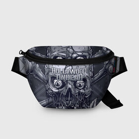 Поясная сумка 3D с принтом Hollywood Undead в городе Новоалтайск, 100% полиэстер | плотная ткань, ремень с регулируемой длиной, внутри несколько карманов для мелочей, основное отделение и карман с обратной стороны сумки застегиваются на молнию | been | bloody nose | california | hell | lyrics | music | octone | official | psalms | records | rock | song | to | vevo | video | кранккор | метал | рэп рок | электроник