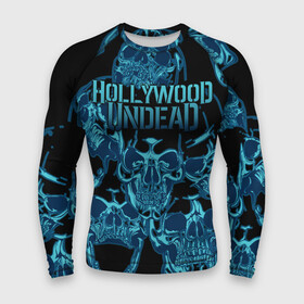 Мужской рашгард 3D с принтом Hollywood Undead в городе Новоалтайск,  |  | been | bloody nose | california | hell | lyrics | music | octone | official | psalms | records | rock | song | to | vevo | video | кранккор | метал | рэп рок | электроник