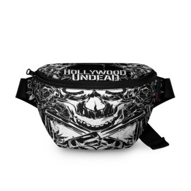 Поясная сумка 3D с принтом Hollywood Undead в городе Новоалтайск, 100% полиэстер | плотная ткань, ремень с регулируемой длиной, внутри несколько карманов для мелочей, основное отделение и карман с обратной стороны сумки застегиваются на молнию | been | bloody nose | california | hell | lyrics | music | octone | official | psalms | records | rock | song | to | vevo | video | кранккор | метал | рэп рок | электроник
