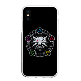 Чехол для iPhone XS Max матовый с принтом Ведьмачьи Знаки в городе Новоалтайск, Силикон | Область печати: задняя сторона чехла, без боковых панелей | Тематика изображения на принте: the witcher | wolf | белый | ведьмак | волк | волка | геральд | геральт | игра | из ривии | йеннифэр | ласточка | медальон | монстр | монстры | мутант | плотва | сериал | трисс | цири | цирилла | школа