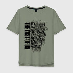 Мужская футболка хлопок Oversize с принтом THE LAST OF US в городе Новоалтайск, 100% хлопок | свободный крой, круглый ворот, “спинка” длиннее передней части | fireflies | firefly | look for the light | the last of us | джоэл | игры | одни из нас | цикады | элли