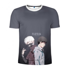 Мужская футболка 3D спортивная с принтом Tokyo Ghoul в городе Новоалтайск, 100% полиэстер с улучшенными характеристиками | приталенный силуэт, круглая горловина, широкие плечи, сужается к линии бедра | anime | аниме | гуль | токийский