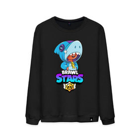 Мужской свитшот хлопок с принтом BRAWL STARS LEON SHARK в городе Новоалтайск, 100% хлопок |  | brawl stars | bull | colt | crow | leon | leon shark | shark | stars | акула | берли | ворон | динамайк | кольт | леон | леон акула | нита | спайк | шелли | эль примо