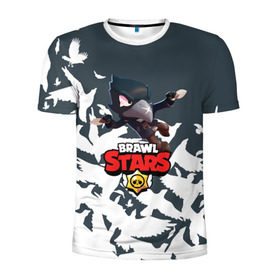 Мужская футболка 3D спортивная с принтом BRAWL STARS CROW в городе Новоалтайск, 100% полиэстер с улучшенными характеристиками | приталенный силуэт, круглая горловина, широкие плечи, сужается к линии бедра | brawl stars | bull | colt | crow | leon | leon shark | shark | stars | акула | берли | ворон | динамайк | кольт | леон | леон акула | нита | спайк | шелли | эль примо