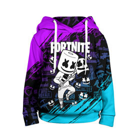 Детская толстовка 3D с принтом FORTNITE MARSHMELLO в городе Новоалтайск, 100% полиэстер | двухслойный капюшон со шнурком для регулировки, мягкие манжеты на рукавах и по низу толстовки, спереди карман-кенгуру с мягким внутренним слоем | fnchap2 | fortnite | fortnite 2 | fortnite x | marshmello | ninja | ninja hyper streamer | ninja streamer | streamer | tyler blevins | маршмелло | ниндзя | фортнайт | фортнайт 2 | фортнайт глава 2